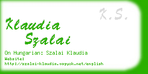 klaudia szalai business card